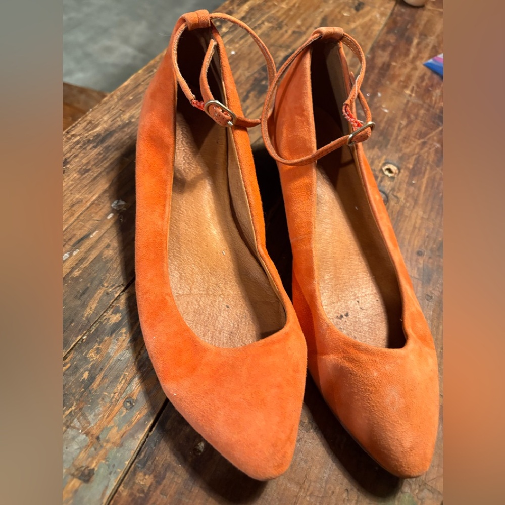 Orange Suede Women's Madewell flats 6.5